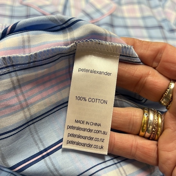 Peter Alexander Women's Pink and Blue Plaid Top and Shorts PJ Set NWT XL - Picture 13 of 14